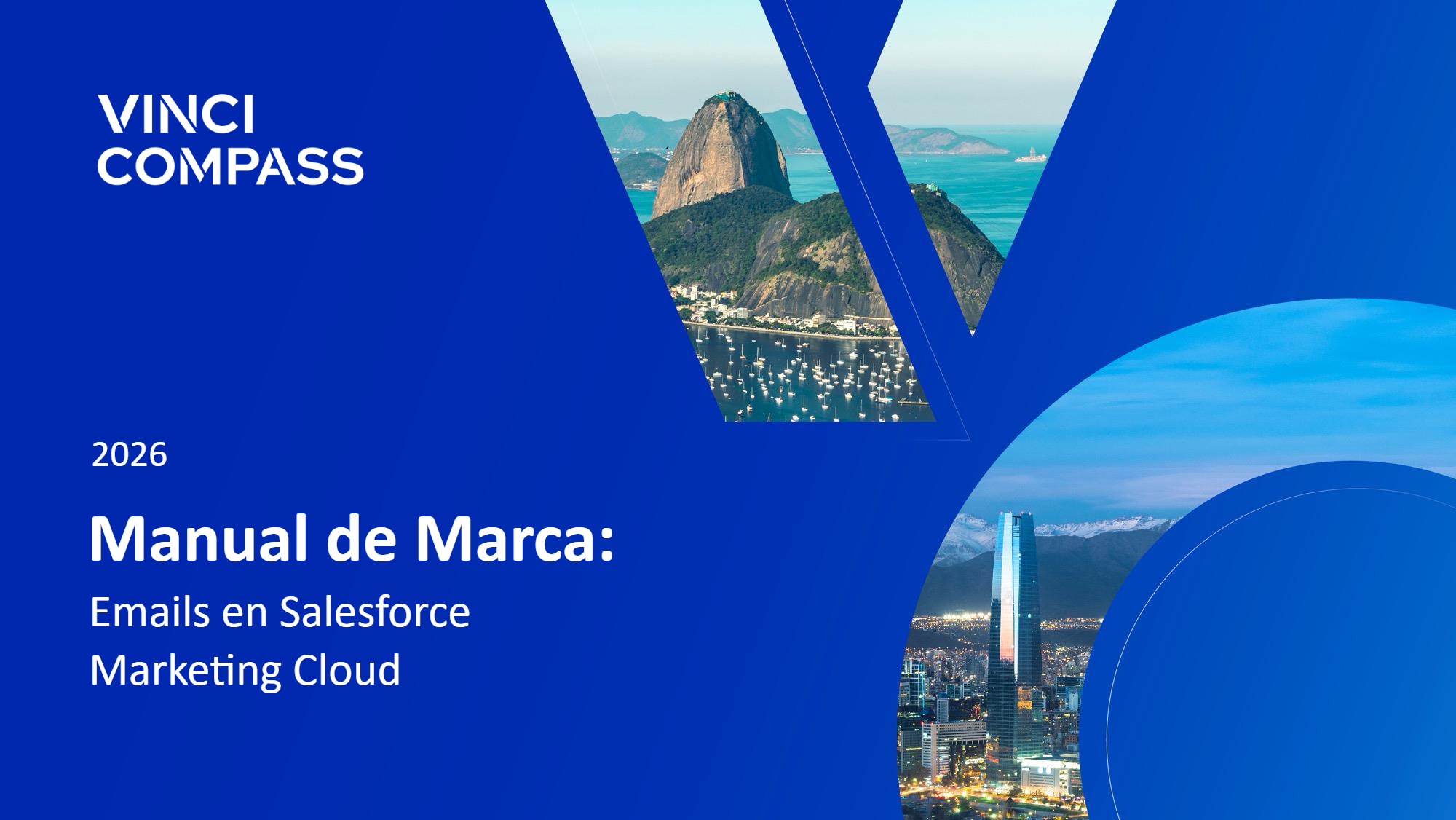 Portada del Manual de Marca: Emails en Salesforce Marketing Cloud, Vinci Compass 2026